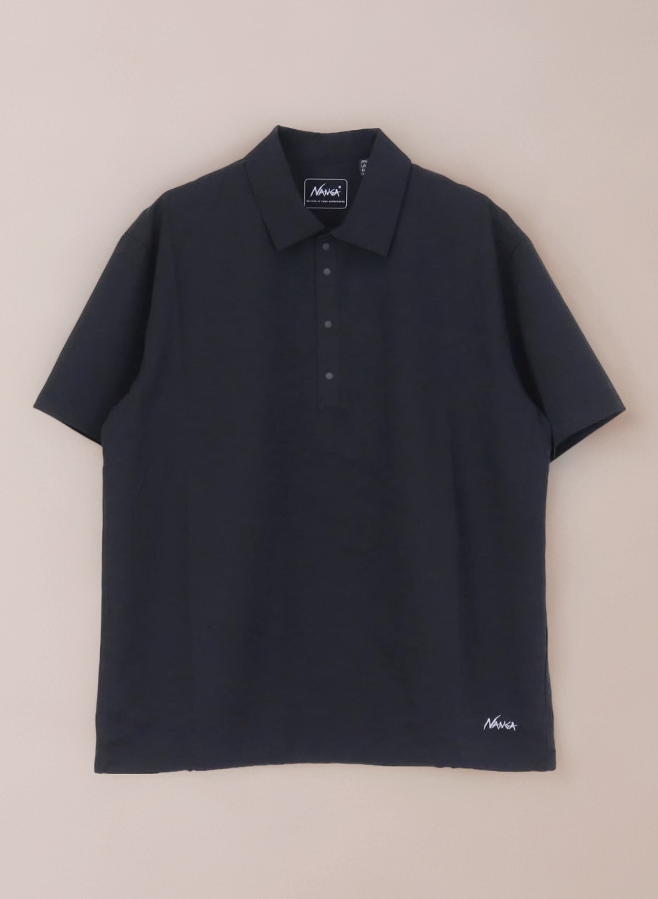 Amazon | NANGA ナンガ DotAir COMFY POLO SHIRT P.BLK Lサイズ